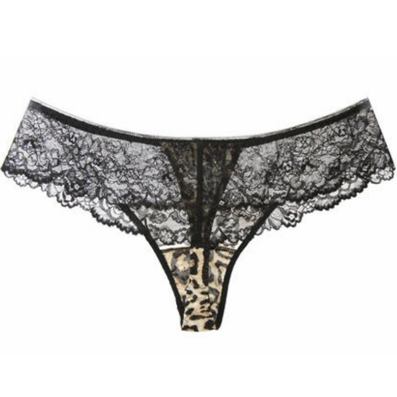 100% pure REAL SILK women PANTIES high quality Leopard Sexy LACE ladies thong G-string TANGA calcinha briefs underwear hipster